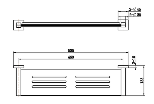 Modern National Lux Glass Shelf