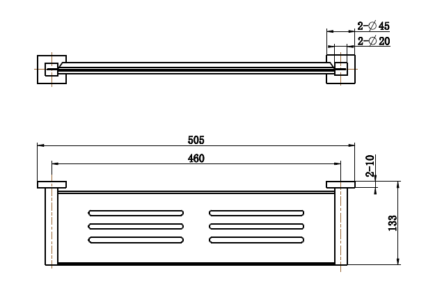 Modern National Lux Glass Shelf