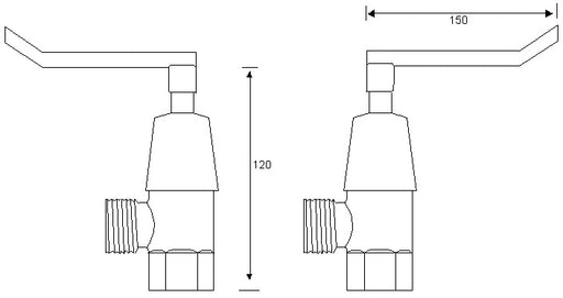 Millennium Waterfall Lever Washing Machine Set