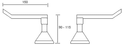 Millennium Waterfall Lever Wall Top Assembly Set