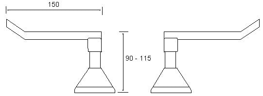 Millennium Waterfall Lever Wall Top Assembly Set