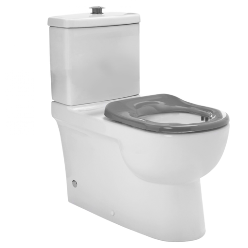 Johnson Suisse Life Assist Ftw Rimless Toilet Suite Incl Grey Sf Seat & Raised Chrome Button