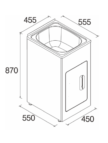 MODERN NATIONAL Compact Laundry Tub 35L - White