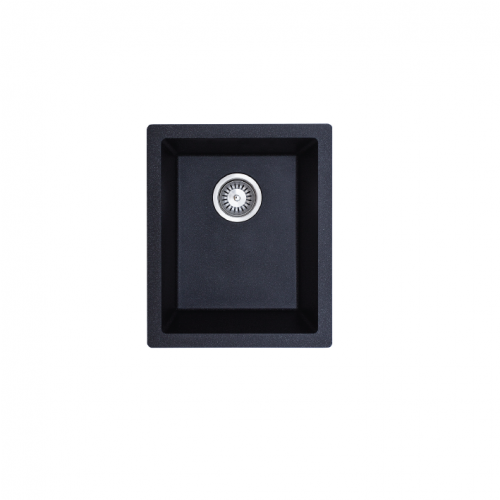 Modern National Como Single Bowl Granite Sink 380 x 460 x 194mm - 18L - Black Graphite