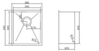 MODERN NATIONAL Single Bowl Sink  440 X 380 X 200MM - 26L