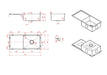 Modern National Single Bowl Sink  960 x 450 x 210MM - 44L