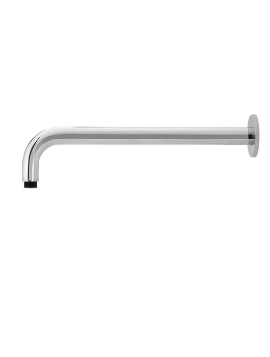 Round Wall Shower Curved Arm 400mm chrome