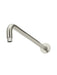 Round Wall Shower Curved Arm 400mm brushed nickel