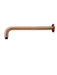 Round Wall Shower Curved Arm 400mm lustre bronze