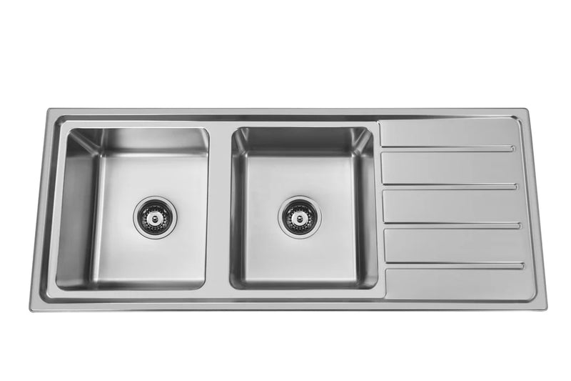Suprema Double bowl with drainer