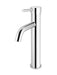 Meir Round Tall Basin Mixer Curved chrome