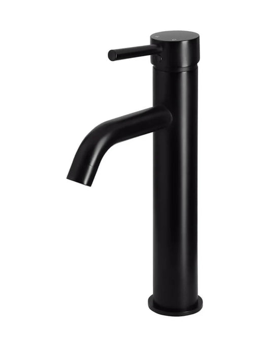 Meir Round Tall Basin Mixer Curved matte black