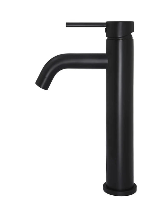 Meir Round Tall Basin Mixer Curved matte black