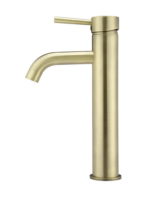 Meir Round Tall Basin Mixer Curved tiger bronze