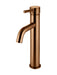 Meir Round Tall Basin Mixer Curved lustre bronze