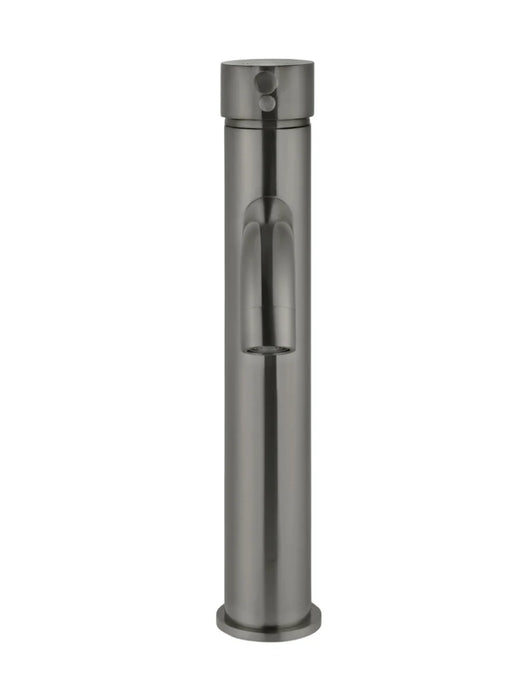 Meir Round Tall Basin Mixer Curved gun metal