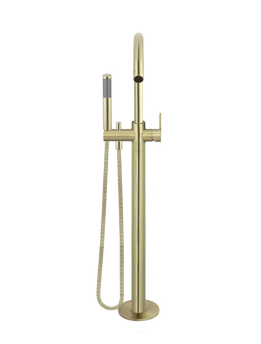 Meir Round Paddle Freestanding Bath Spout and Hand Shower