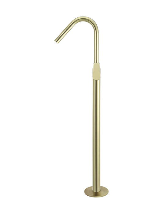 Meir Round Paddle Freestanding Bath Spout and Hand Shower