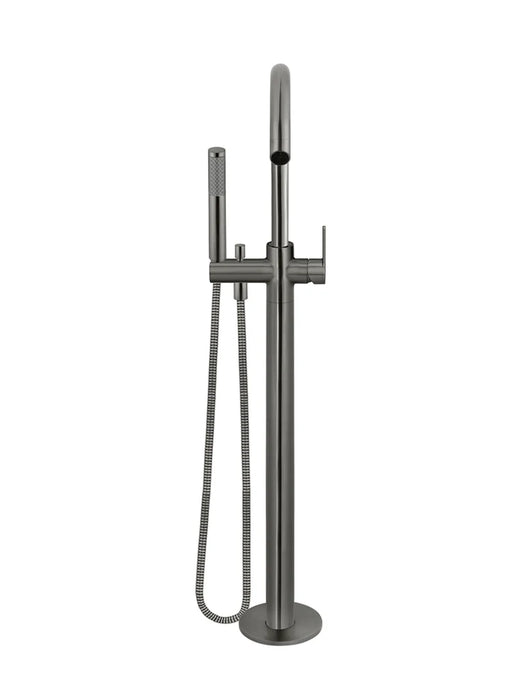 Meir Round Paddle Freestanding Bath Spout and Hand Shower