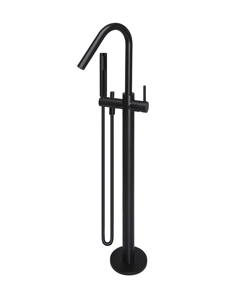 Meir Round Paddle Freestanding Bath Spout and Hand Shower
