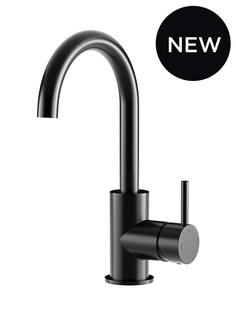 Meir Round Gooseneck Basin Mixer with Cold Start