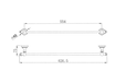 MODERN NATIONAL Medoc Single Towel Rail 600mm