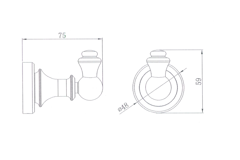 Modern National Medoc Single Robe Hook