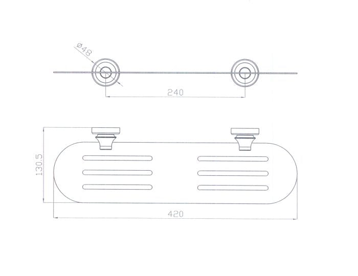 Modern National Medoc Metal Shelf