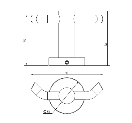 Modern National Mirage Double Robe Hook