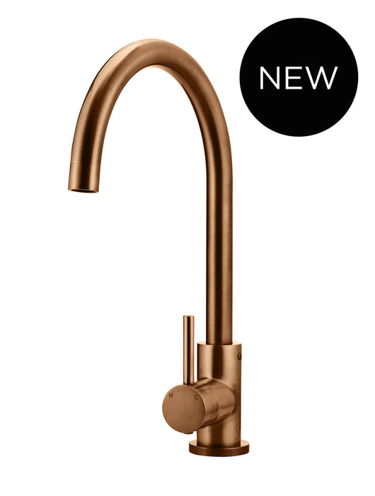 Meir Round Gooseneck Kitchen Mixer Tap