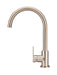 Meir Round Gooseneck Kitchen Mixer Tap with Paddle Handle