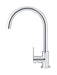 Meir Round Gooseneck Kitchen Mixer Tap with Paddle Handle