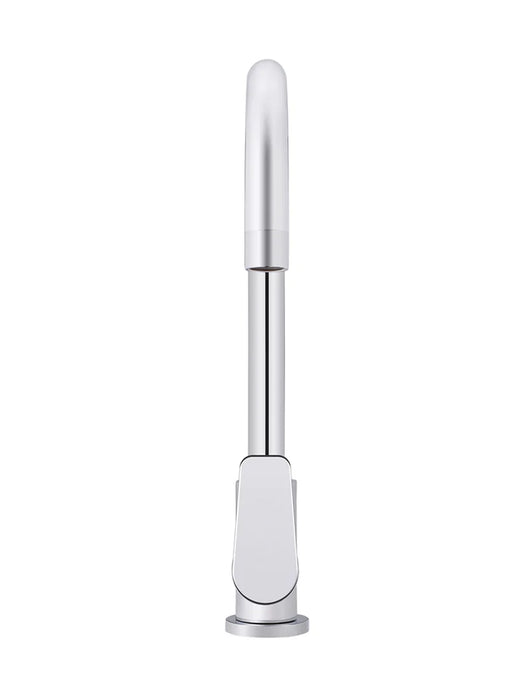 Meir Round Gooseneck Kitchen Mixer Tap with Paddle Handle
