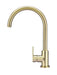 Meir Round Gooseneck Kitchen Mixer Tap with Paddle Handle
