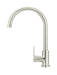 Meir Round Gooseneck Kitchen Mixer Tap with Paddle Handle