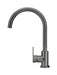 Meir Round Gooseneck Kitchen Mixer Tap with Paddle Handle