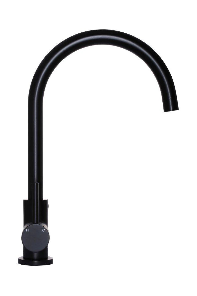 Meir Round Gooseneck Kitchen Mixer Tap