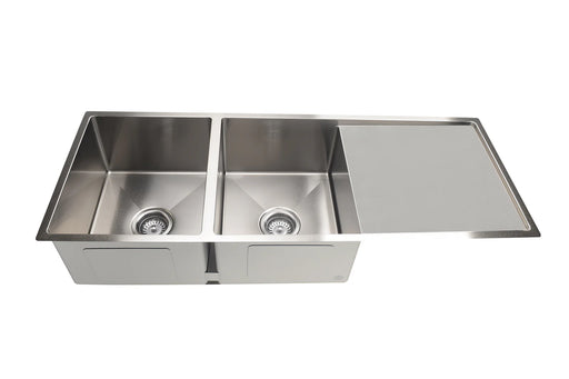 Meir Lavello Kitchen Sink - Double Bowl & Drainboard 1160 x 440