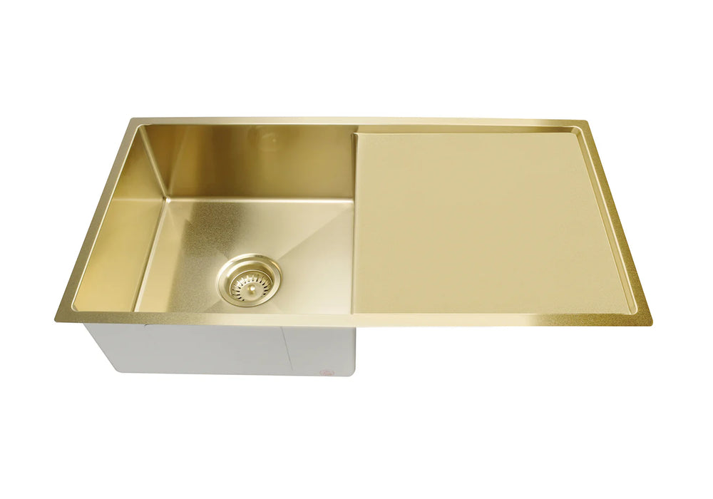 Meir Lavello Kitchen Sink - Single Bowl & Drainboard 840 x 440