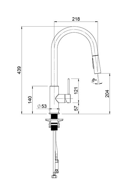 Methven Minimalist MK2 Pull Down Sink Mixer (Chrome)