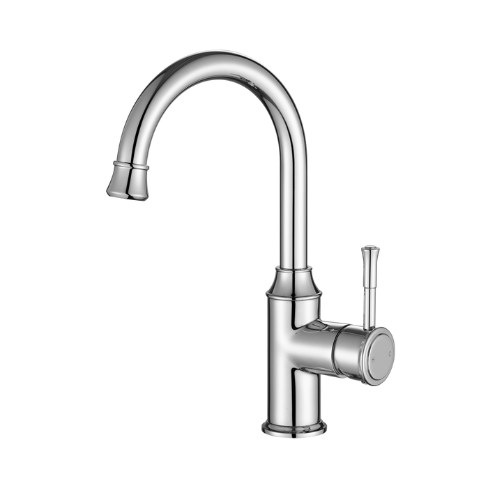 Modern National Montpellier Gooseneck High Rise Basin Mixer