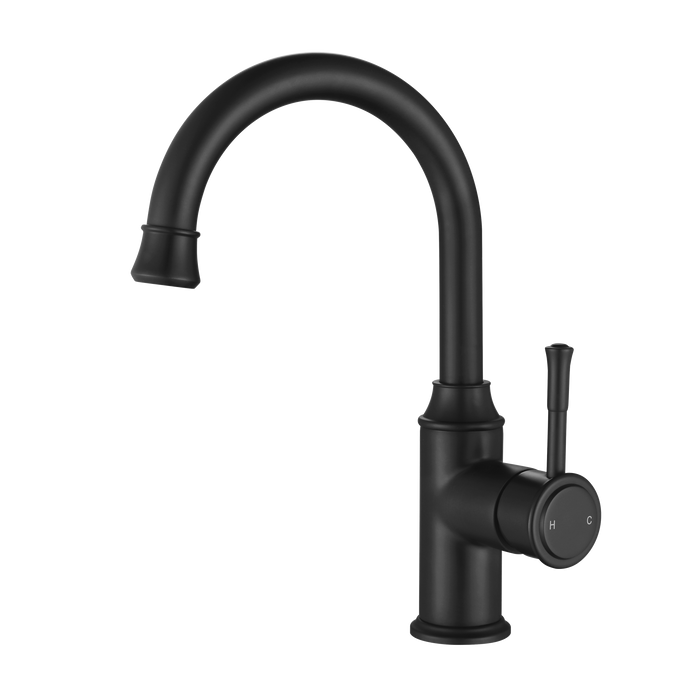 MODERN NATIONAL Montpellier Gooseneck High Rise Basin Mixer