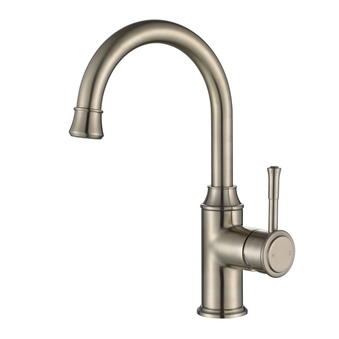 Modern National Montpellier Gooseneck High Rise Basin Mixer