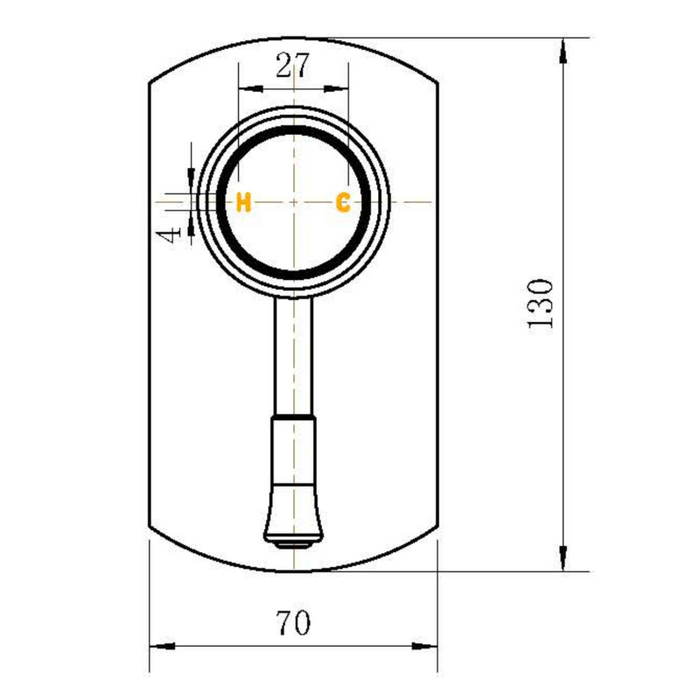 Modern National Montpellier Shower Mixer Trim Kit (Requires body)