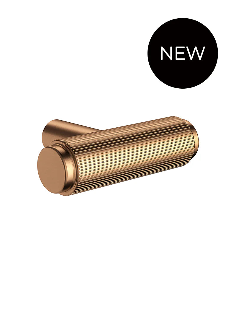 Meir Öppen T-Pull Cabinet Handle (Linear Knurled)