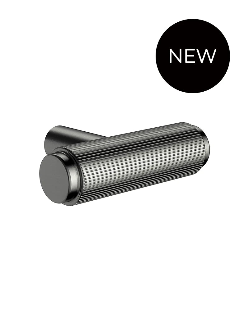 Meir Öppen T-Pull Cabinet Handle (Linear Knurled)