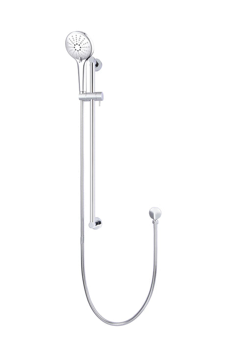 Meir Round Three Function Hand Shower on Rail Column