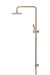 Meir Round Combination Shower Rail, 200mm Rose, Three-Function Hand Shower