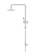 Meir Round Combination Shower Rail, 200mm Rose, Three-Function Hand Shower