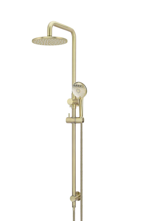 Meir Round Combination Shower Rail, 200mm Rose, Three-Function Hand Shower